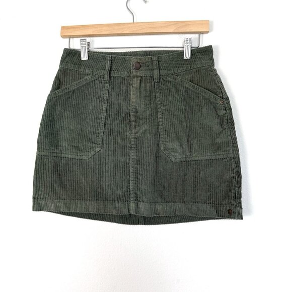 Roxy Amazing Break Corduroy Skirt Green Womens Small Casual Retro‎ Y2K Surf Girl - Picture 3 of 9